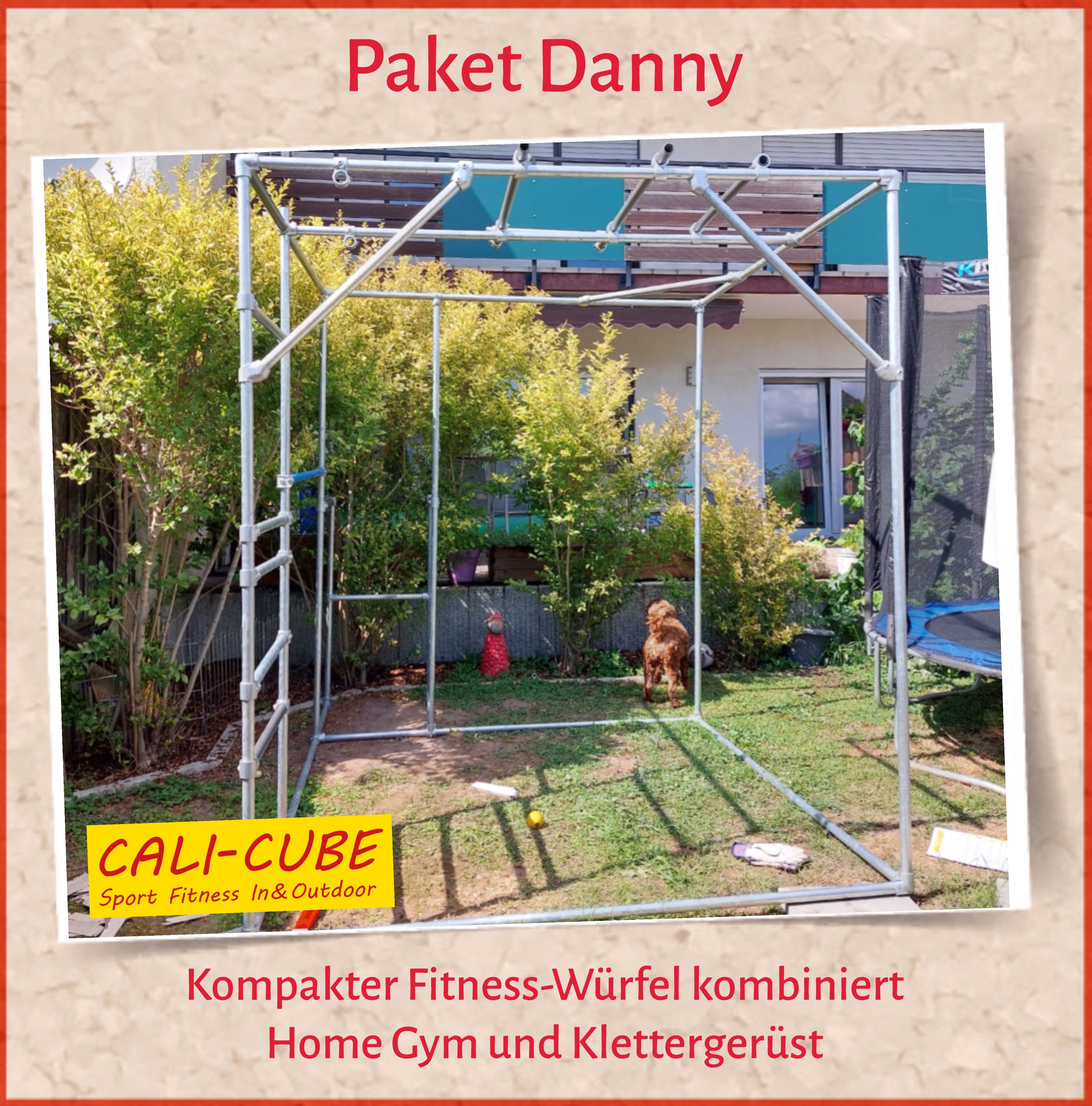 CALI-CUBE Sportgerät / Klettergerüst / Fitnessgerät / Calisthenics-Würfel  Paket Danny – Rohrverbinder-Shop