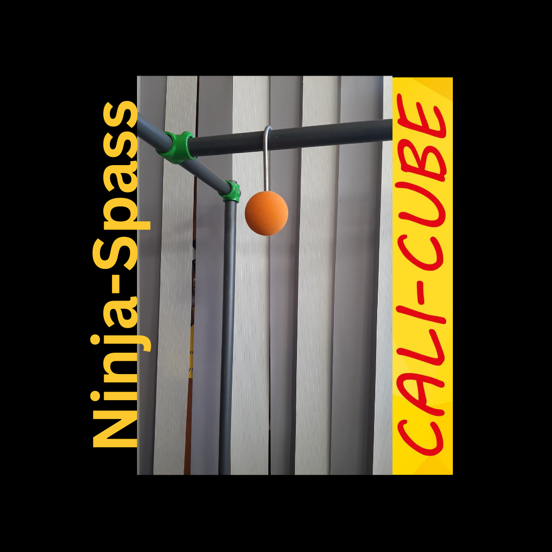 CC-ZK-113  Cali-Cube Ninja Sport Zubehör Haken- Orange Kugel 8cm Klettergriff Hangeltraining Griffkraft Trainer Ball Grip Strength