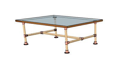 M-CT080050RmF Möbelbausatz für Bestell-Tisch/Präsentations-Tisch/Couch-Tisch L80 B50 H45