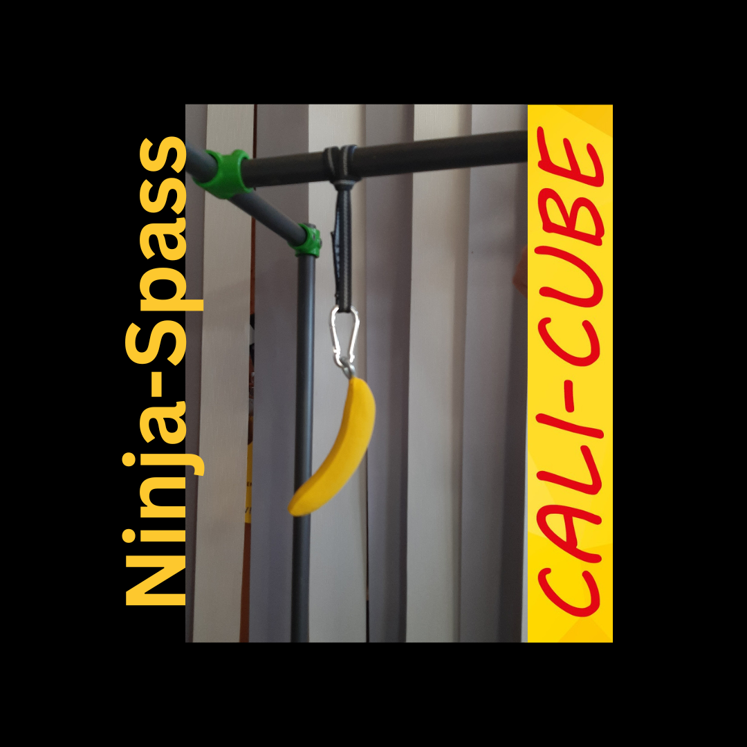 CC-ZK-107 Cali-Cube Ninja Sport Zubehör Banane 19cm Klettergriff Hangeltraining Griffkraft Trainer Banana Grip Strength