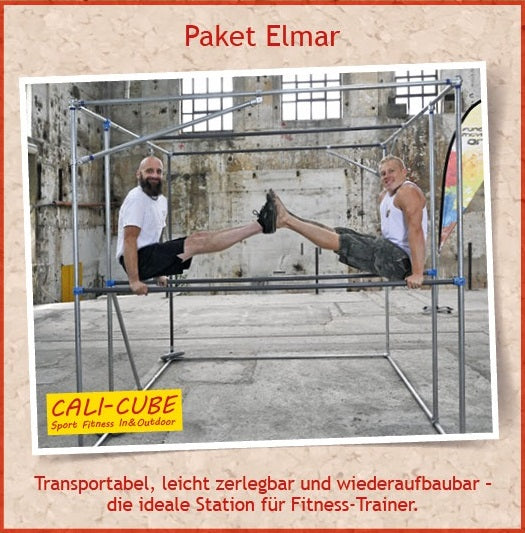 CALI-CUBE Sportgerät Fitnessstation / Fitnessgerät Paket "Elmar"