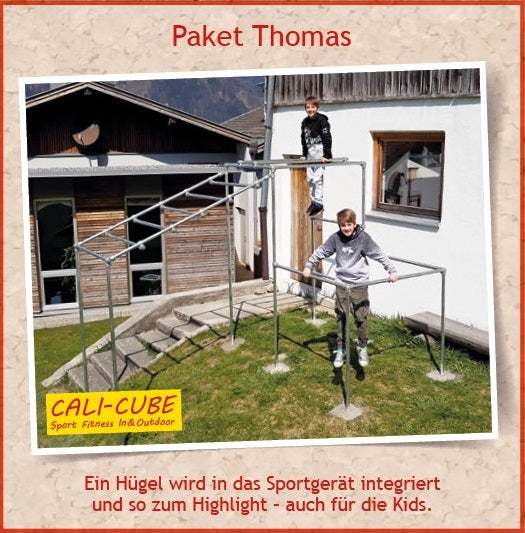 CALI-CUBE Sportgerät / Klettergerüst / Fitnessgerät Paket "Thomas und Sohn"
