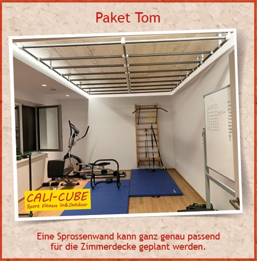 CALI-CUBE Sportgerät Sprossenwand / Monkeybar Paket "Tom"
