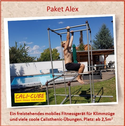 CALI-CUBE Sportgerät / Klettergerüst / Fitnessgerät / Fitnesswürfel /Gymnastikgerüst  Paket "Alex"