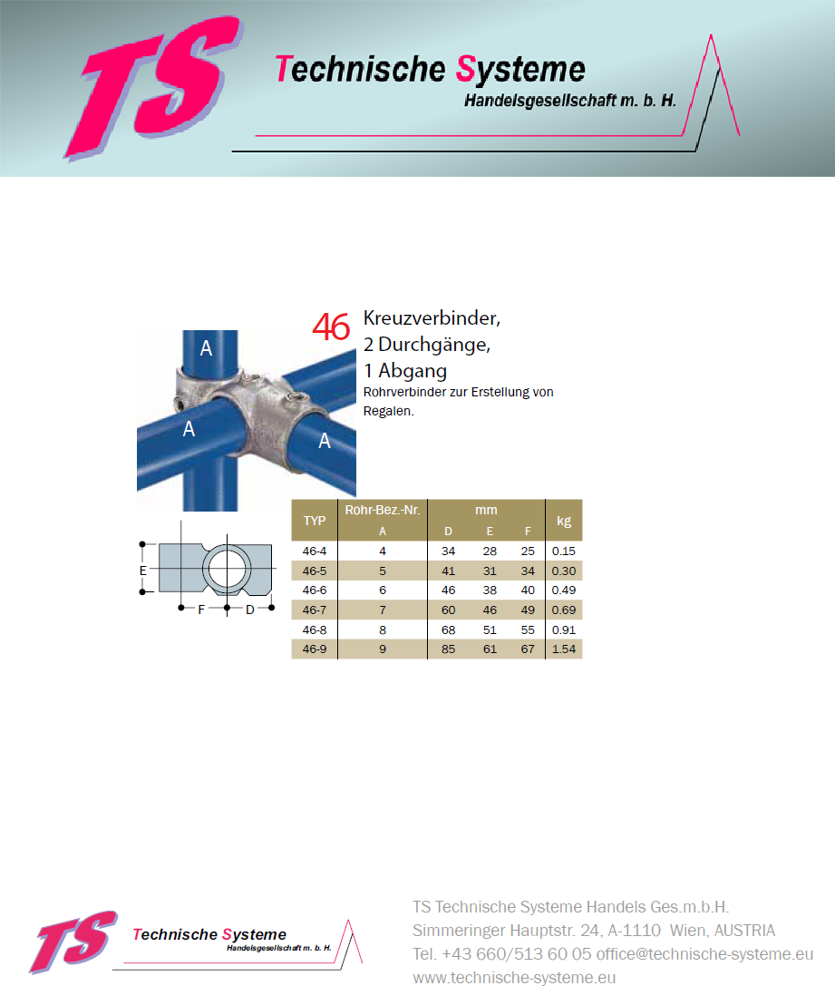 KK46-4 Kee Klamp Rohrverbinder Typ 46 Größe 4        KreuzVerbinder  verzinkt ID 21.3mm