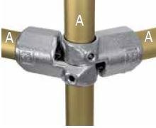 KL19-8  Kee Lite Rohrverbinder Typ 19 Größe 8        Winkel-Verbinder 60°-200° aus Aluminium ID 48,3 mm