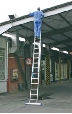 Leiter ZK-K021-2-9 Sprossen Mehrzweck-Leiter 2x9-2x12 Sprossen/Arbeitshöhe bis 6,85m