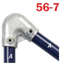KK56-7 Kee Klamp Rohrverbinder Typ 56 Größe 7        Bogen 30°-45° verzinkt ID 42.4mm